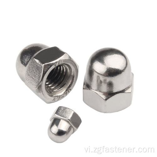 DIN1587 Thép không gỉ Acorn Hexagon Nuts M4M5M6M8 Hexagon hình vòm Nut dài